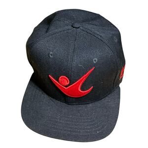 iFly Skydiving Black Baseball Cap Hat Adjustable Snap Closure Wool Blend